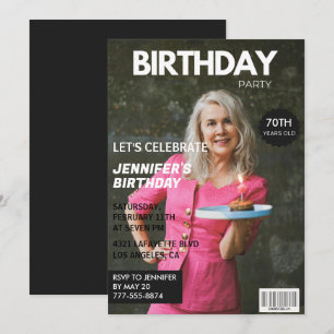 70th birthday invitations for her Magazine Cover
