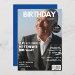 70th birthday invitations Men Him Magazine Cover<br><div class="desc">70th birthday invitations Men Him Magazine Cover Photo</div>