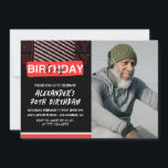 70th birthday invitations Men Party Photo Red<br><div class="desc">70th birthday invitations Men Party Photo Red</div>