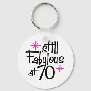 70th Birthday Key Ring