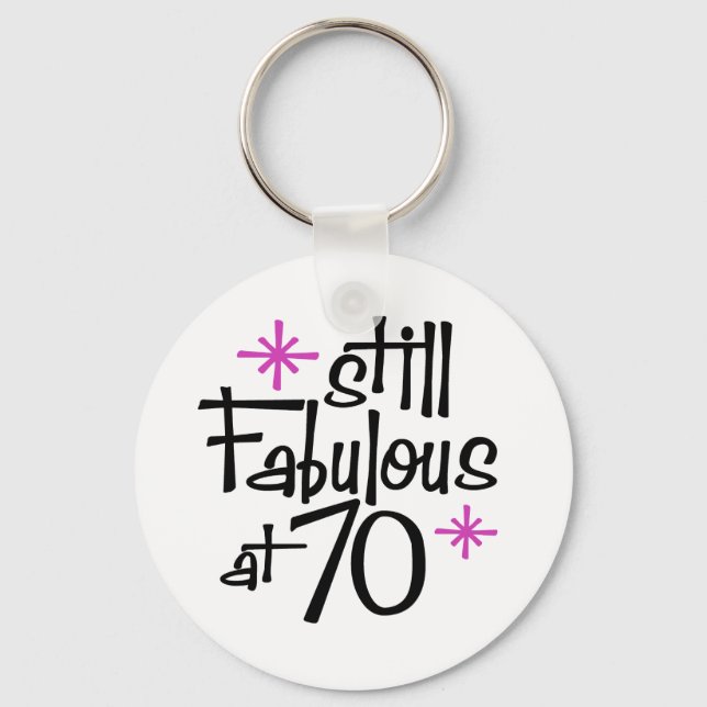 70th Birthday Key Ring (Front)