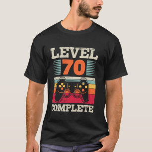 70th Birthday LEVEL 70 COMPLETE Funny Gaming T-Shirt