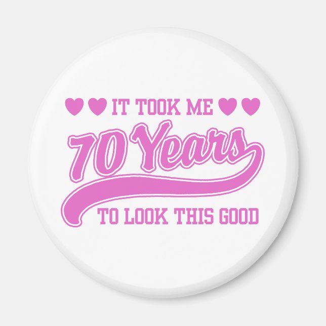 70th Birthday Magnet (Front)