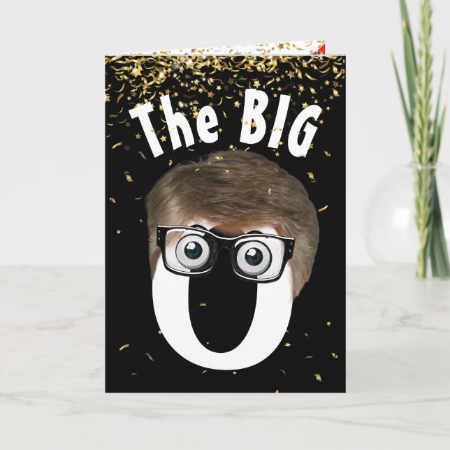 70th Birthday Man On Black  Card (Front)