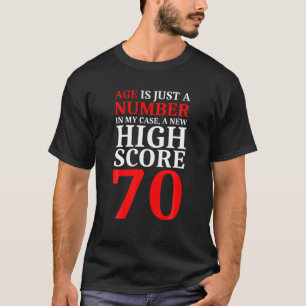 70th Birthday Man Woman High Score 70 Years Old Gi T-Shirt