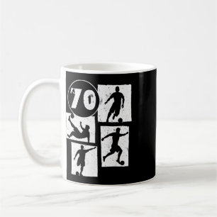 70th Birthday Man Woman Soccer Player Football 70 Coffee Mug