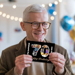 70th birthday mans Photo card 70 years old<br><div class="desc">Fun for a 70th birthday. Fill with your own photos that will bring back memories and show him that you care.</div>