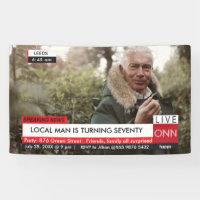 70th Birthday Men's 🎉 Funny TV News Fake Media