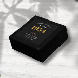 70th Birthday Name 1954 Black Gold Elegant Chic Gift Box<br><div class="desc">Elegant 70th Birthday Black & Gold Personalised 1954 Gift Box - Ultimate Chic Surprise for The Special Occasion. Discover the ultimate 70th birthday gift with our elegant, black and gold personalised gift box. Born from the style and spirit of 1954, this sophisticated package is sure to make a statement. Each...</div>