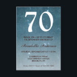70th Birthday Navy Blue Midnight Sky Stars Glitter Invitation<br><div class="desc">Celebrate your birthday celebration with this Glam Stylish Navy Blue Night Sky Midnight Stars Galaxy Celestial Cosmos Sparkle Birthday Card Invitation.</div>