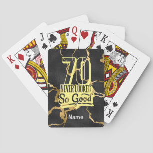 70th Birthday never looked so good Playing Cards