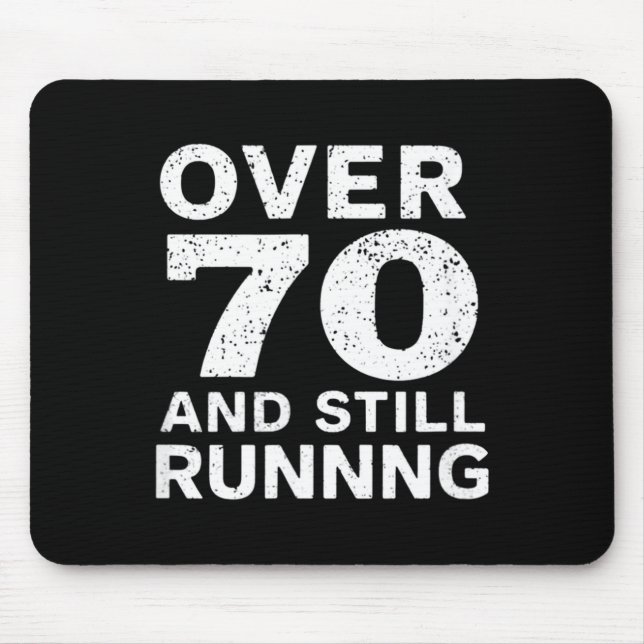 70th Birthday Older Runners Over The Hill 70 Runni Mouse Mat (Front)