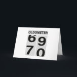 70th Birthday Oldometer Card<br><div class="desc">Happy 70th Birthday!! The OLDOMETER is a funny way to celebrate the big 7-0.</div>