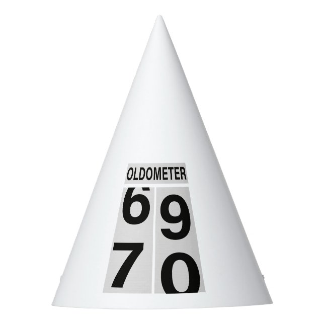 70th Birthday Oldometer Party Hat (Front)
