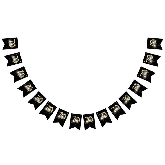 70th Birthday Or Anniversary Party Bunting (All)