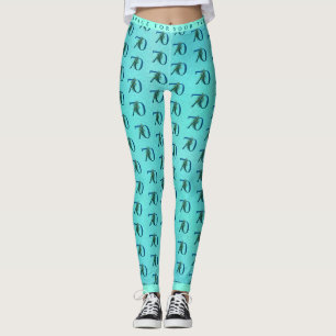 70th Birthday or Anniversary Peacock Pattern Leggings