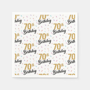 70th Birthday Paper Napkins, Seventy Birthday Napkin