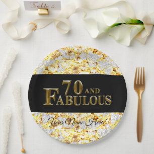70th Birthday  Paper Plate