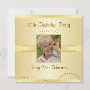 70th Birthday Party - Custom Photo Invitations