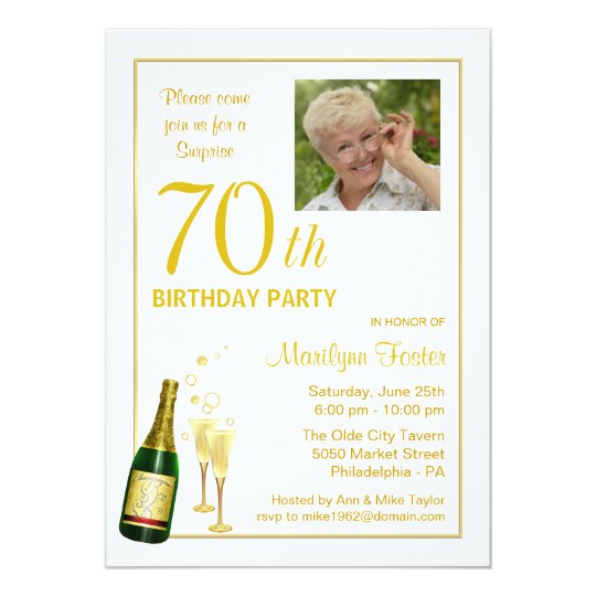 Surprise 70th Birthday Invitations Announcements Zazzle Co Uk 70th Birthday Invitation Template Word