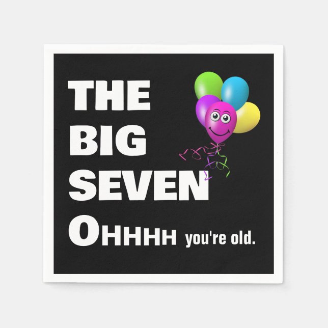 70th Birthday Party Getting Old Humour  Napkin (Front)