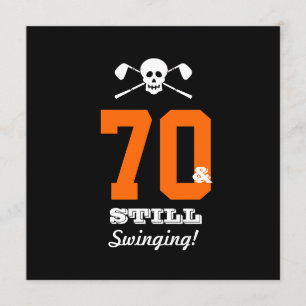 70th Birthday Party Golf - Still Swinging! Invitation