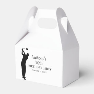 70th Birthday Party Golfer Elegant Par Seventieth Favour Box