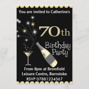 70th Birthday Party Invitation