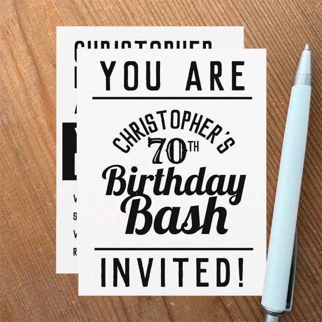 70th Birthday Party Invitation (Creator Uploaded)