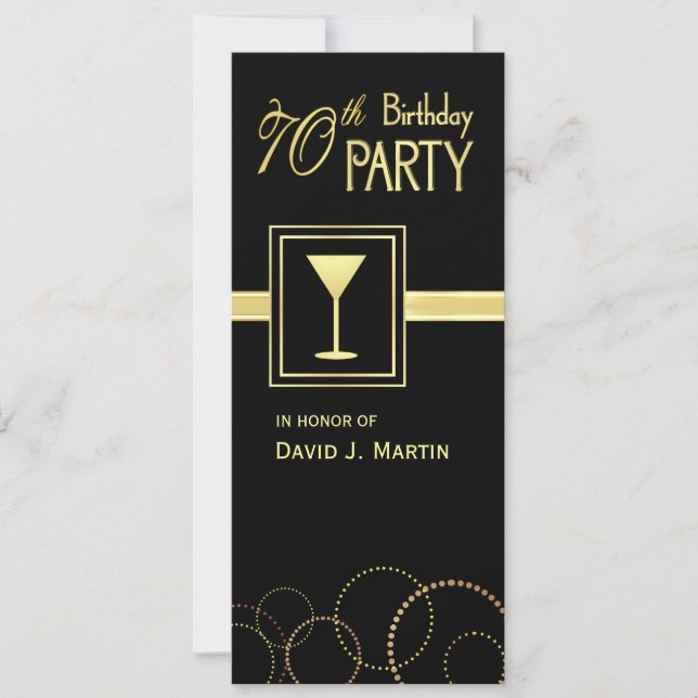 70th Birthday Party Invitations (Front)