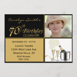 70th Birthday Party Invitations