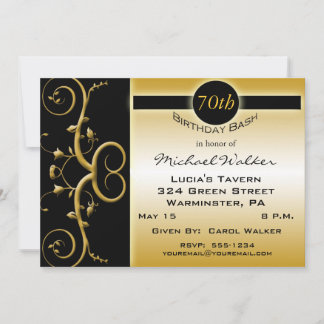 70th Birthday Party Invitations