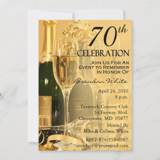 70th Birthday Party Invitations