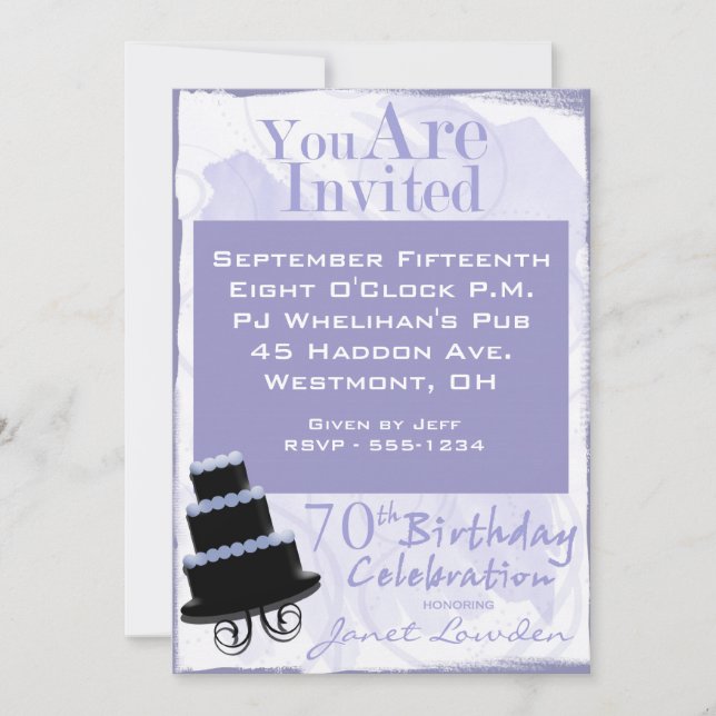 70th Birthday Party Invitations (Front)