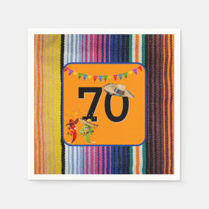 70th Birthday Party Mexican Design Napkin