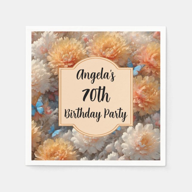 70th Birthday Party Napkin (Front)