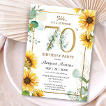 70th Birthday Party Sunflowers Elegant Floral  Invitation<br><div class="desc">Celebrate the 70-year milestone in style with our elegant "70th Birthday Party Sunflowers Elegant Floral Invitation!" Perfect for a memorable 70th birthday party. Order your today and make your celebration truly special! Please note: Gold glitter effects are only simulated; no real gold will be used in the printing process</div>