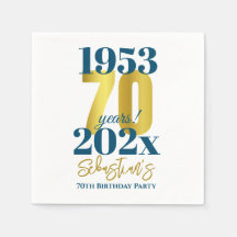 70th Birthday Party Typography Date