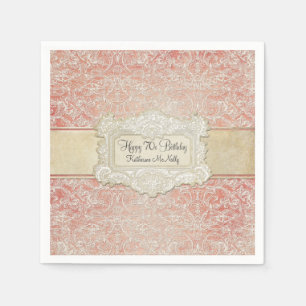 70th Birthday Party Vintage French Regency Lace Napkin