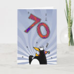 70th Birthday - Penguin Surprise Card<br><div class="desc">Surprise anyone turning 70 years old with this humourous birthday card!</div>