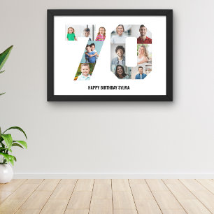 70th Birthday Photo Collage  Poster