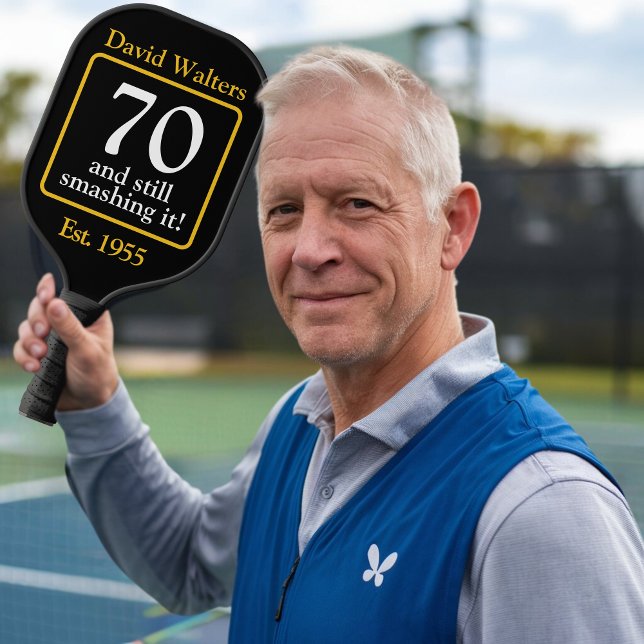 70th birthday pickleballer 70 years old pickleball paddle (Creator Uploaded)
