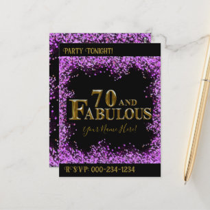 70th Birthday  Postcard