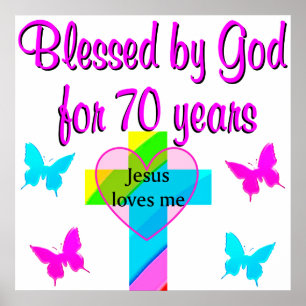 70TH BIRTHDAY PRAYER POSTER