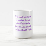 70th Birthday Quotes Mug<br><div class="desc">To be seventy years young is sometimes far more cheerful and hopeful than to be forty years old.  ~Oliver Wendell Holmes</div>