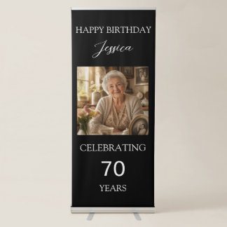 70th Birthday Retractable Banner