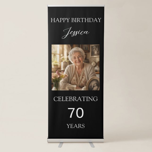 70th Birthday Retractable Banner (Front)