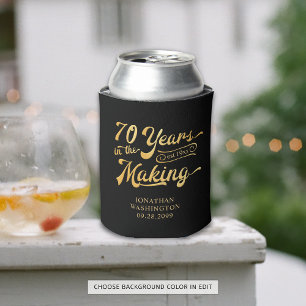 70th Birthday Retro Years in the Making Name Can Cooler