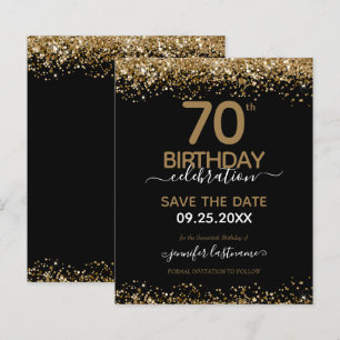 70th Birthday Save the Date Budget Invitation