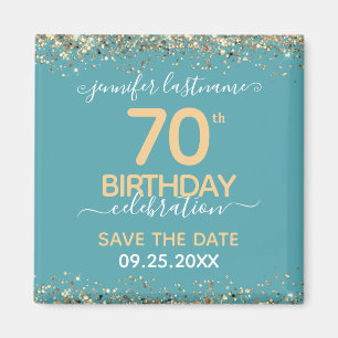 70th Birthday Save the Date Magnet